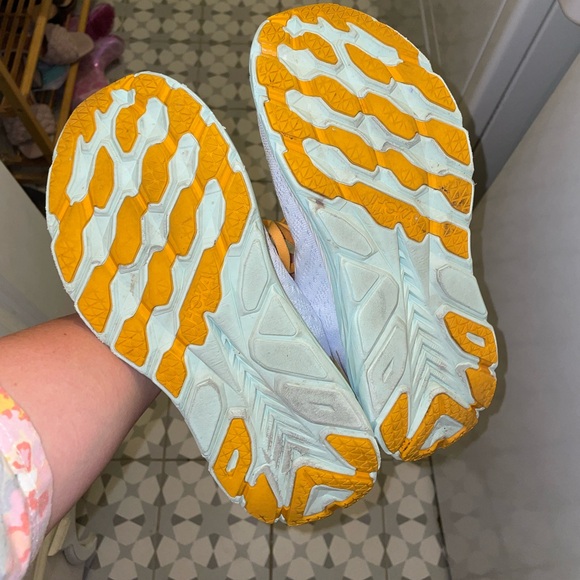 Hoka Women's Mint & Orange W Clifton 8 Shoes - Picture 16 of 16